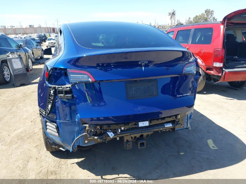 2023 Tesla Model Y Awd/Long Range Dual Motor All-Wheel Drive VIN: 7SAYGDEE1PA126714 Lot: 39715353