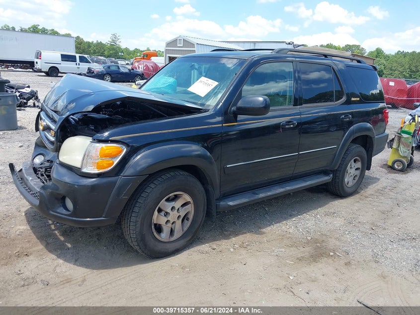 2001 Toyota Sequoia Limited V8 VIN: 5TDZT38AX1S052862 Lot: 39715357