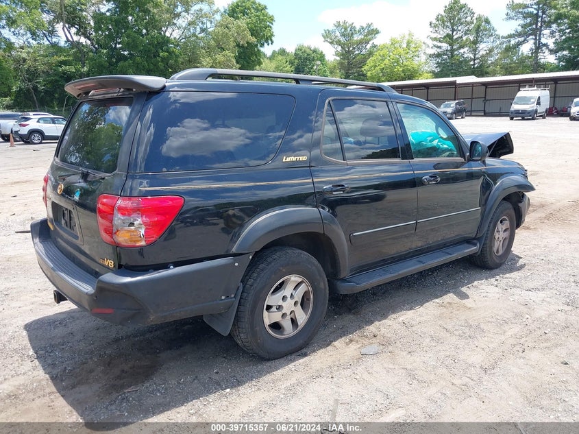 2001 Toyota Sequoia Limited V8 VIN: 5TDZT38AX1S052862 Lot: 39715357