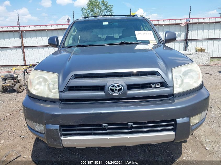 2003 Toyota 4Runner Limited V8 VIN: JTEZT17R438001615 Lot: 39715364