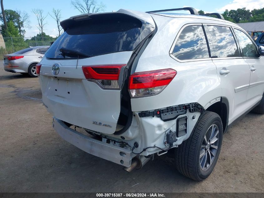 2019 Toyota Highlander Xle VIN: 5TDJZRFH4KS915624 Lot: 39715387