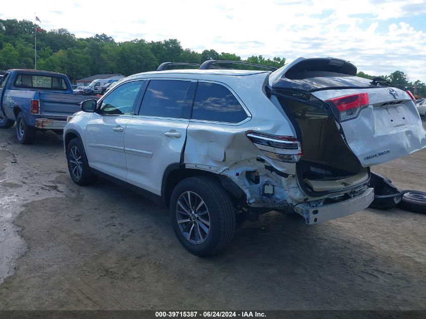 2019 Toyota Highlander Xle VIN: 5TDJZRFH4KS915624 Lot: 39715387