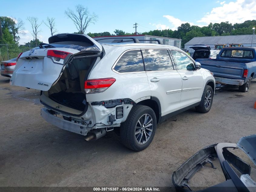 2019 TOYOTA HIGHLANDER SE/XLE - 5TDJZRFH4KS915624