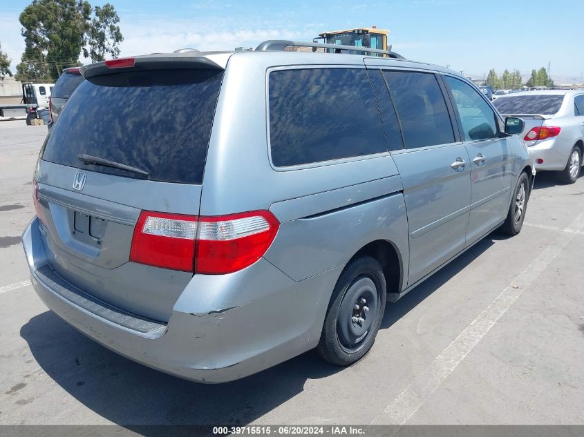 2006 Honda Odyssey Ex-L VIN: 5FNRL38726B100726 Lot: 39715515