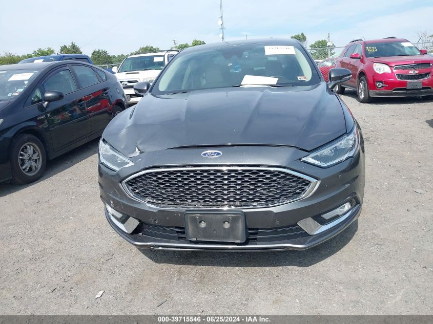 2017 Ford Fusion Platinum VIN: 3FA6P0K93HR310131 Lot: 39715546