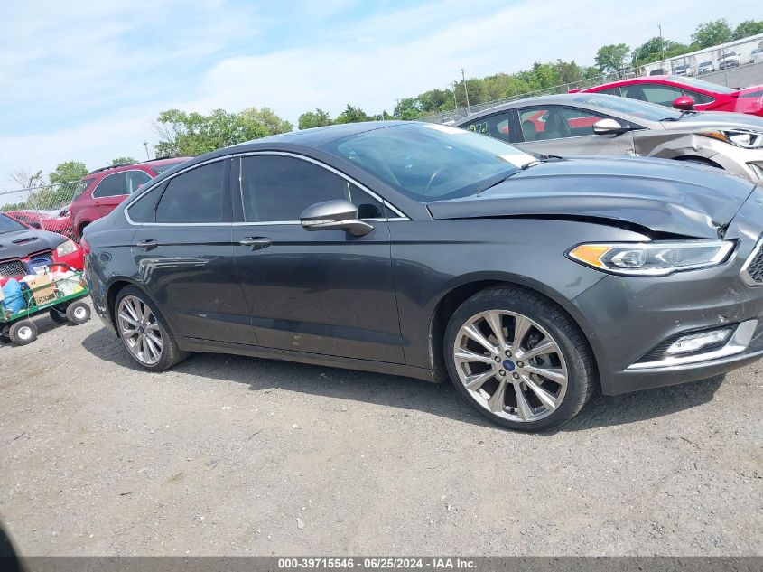 2017 Ford Fusion Platinum VIN: 3FA6P0K93HR310131 Lot: 39715546