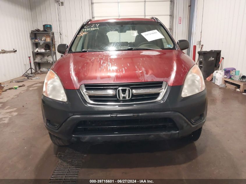 2004 Honda Cr-V Lx VIN: SHSRD78484U235564 Lot: 39715601