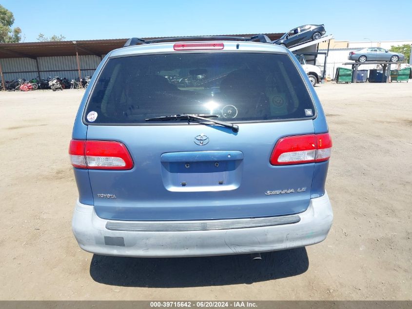 2001 Toyota Sienna Le VIN: 4T3ZF13C31U401959 Lot: 39715642