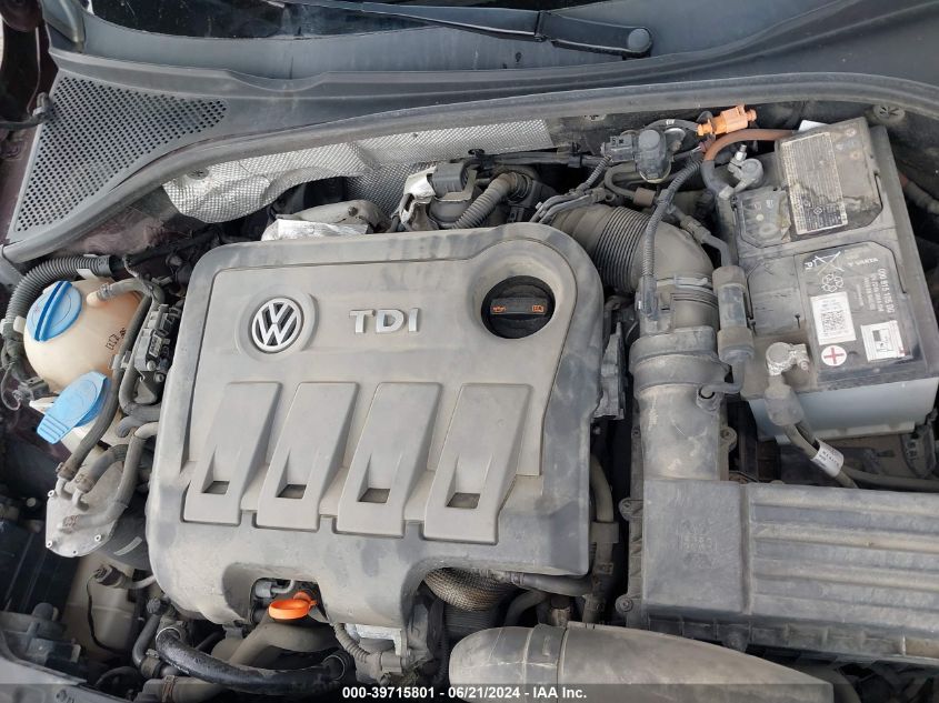 2012 Volkswagen Passat 2.0L Tdi Se VIN: 1VWBN7A39CC102697 Lot: 39715801