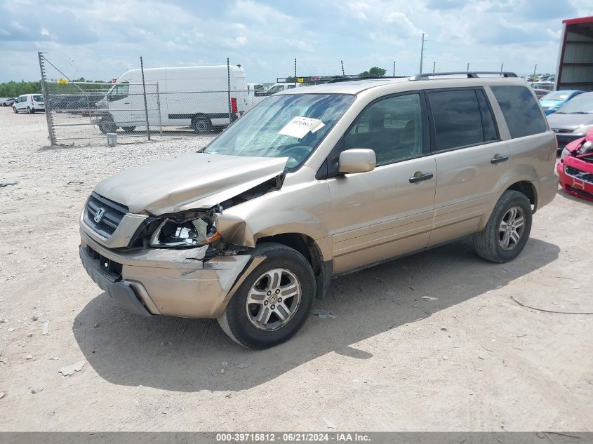 2005 Honda Pilot Ex-L VIN: 5FNYF18575B054444 Lot: 39715812