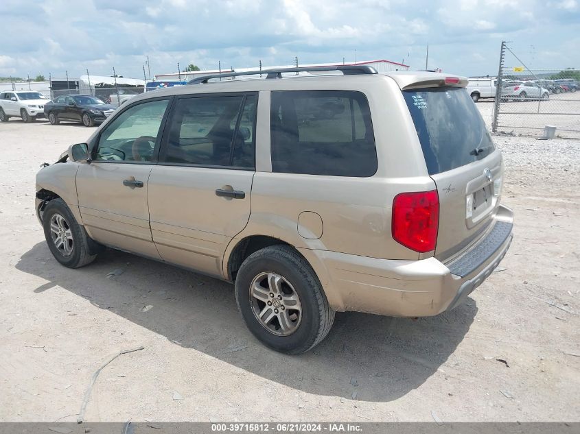 2005 Honda Pilot Ex-L VIN: 5FNYF18575B054444 Lot: 39715812