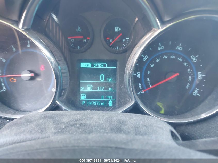 2014 Chevrolet Cruze Lt VIN: 1G1PC5SB5E7481114 Lot: 39715851