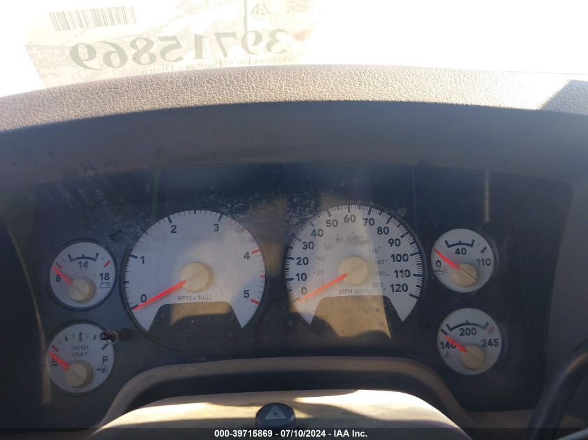 2007 Dodge Ram 2500 Slt/Trx4 Off Road/Sport/Power Wagon VIN: 1D7KS28C87J561182 Lot: 39715869