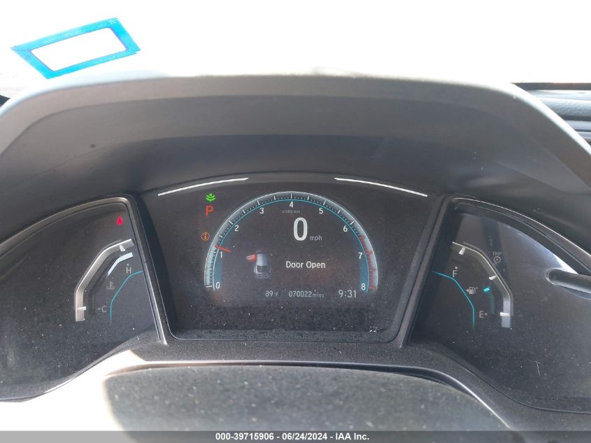 2019 Honda Civic Ex VIN: SHHFK7H66KU401657 Lot: 39715906