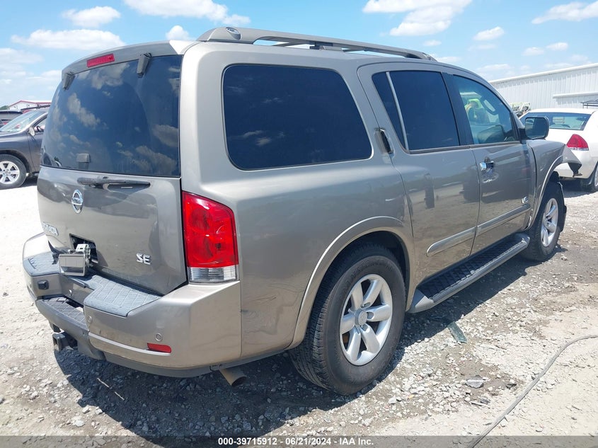 2008 Nissan Armada Se VIN: 5N1AA08D08N601718 Lot: 39715912