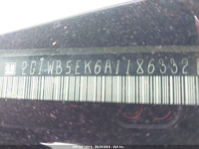 2010 Chevrolet Impala Lt VIN: 2G1WB5EK6A1186332 Lot: 39715915