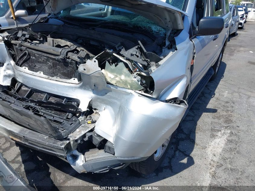 2006 Honda Pilot Lx VIN: 5FNYF28166B051474 Lot: 39716150