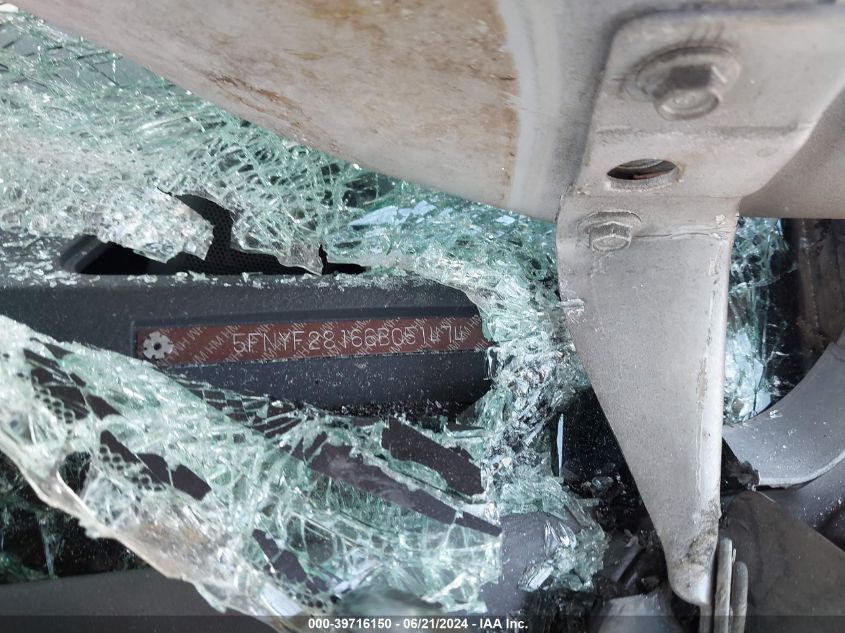 2006 Honda Pilot Lx VIN: 5FNYF28166B051474 Lot: 39716150