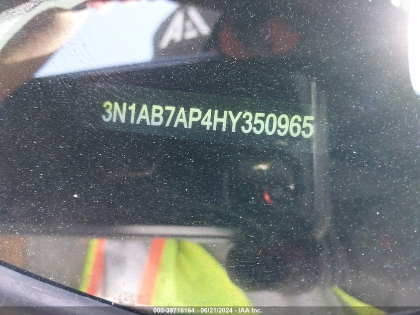 2017 Nissan Sentra S VIN: 3N1AB7AP4HY350965 Lot: 39716164