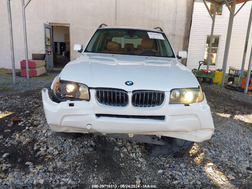 2006 BMW X3 3.0I VIN: WBXPA93476WG87651 Lot: 39716313