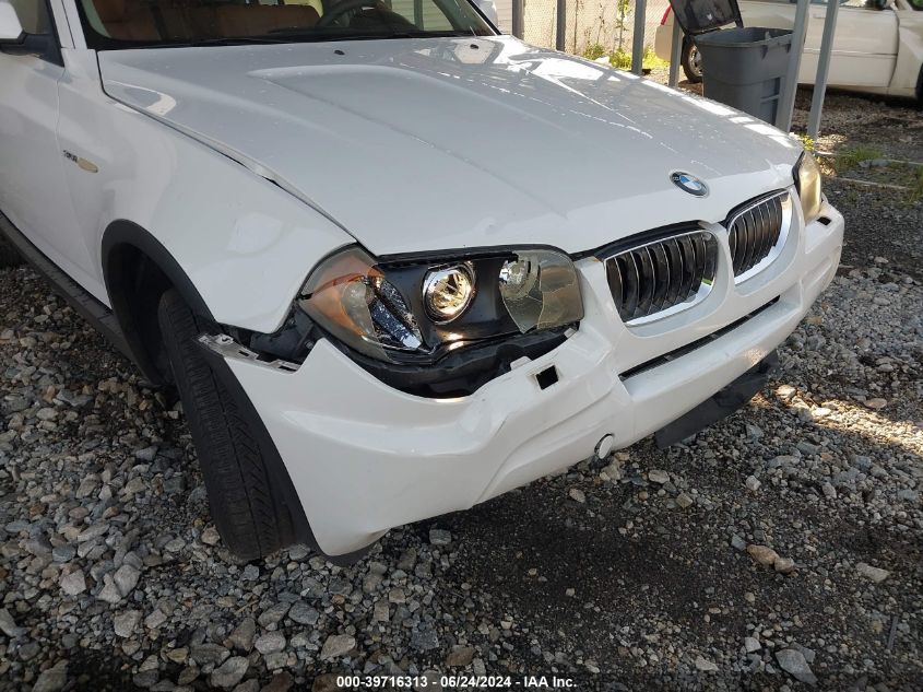 2006 BMW X3 3.0I VIN: WBXPA93476WG87651 Lot: 39716313