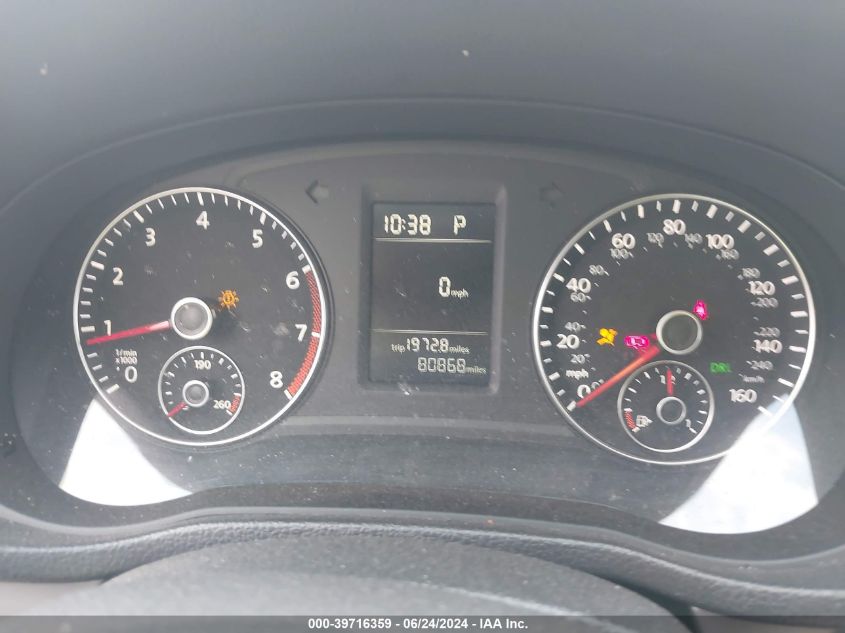 2014 Volkswagen Passat S VIN: 1VWAP7A37EC011498 Lot: 39716359