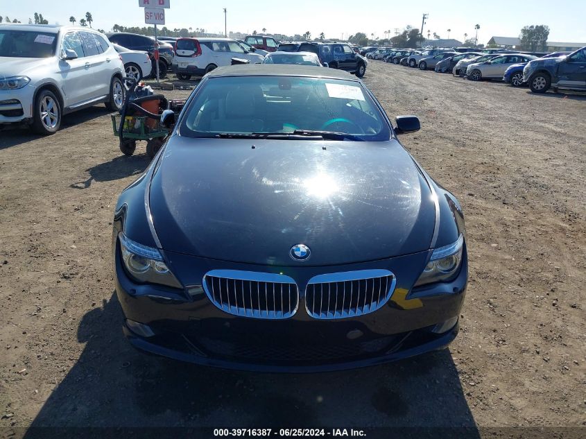 2008 BMW 650I VIN: WBAEB53568CX63474 Lot: 39716387