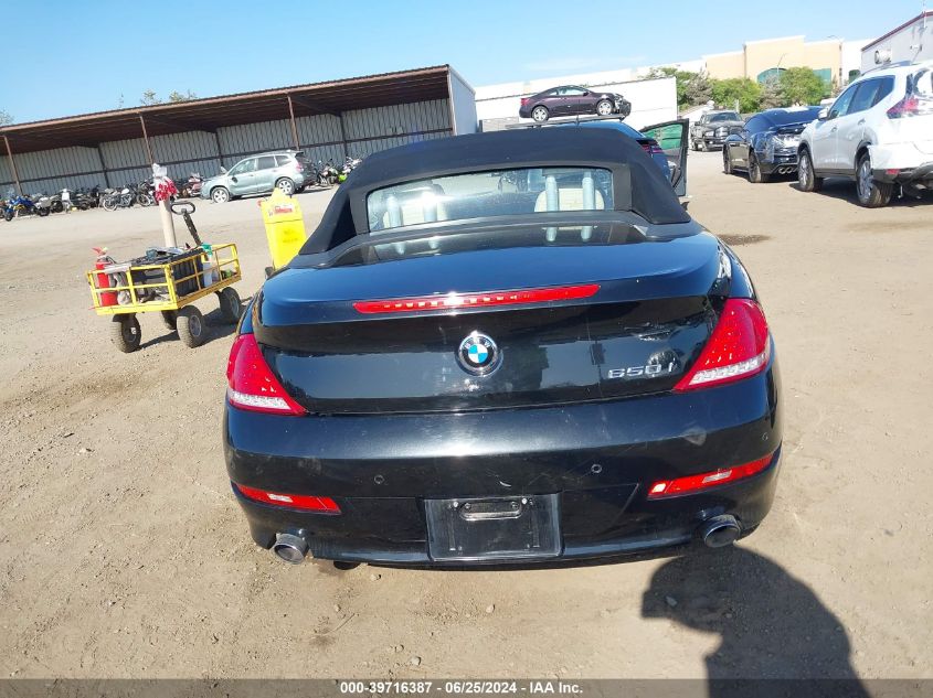 2008 BMW 650I VIN: WBAEB53568CX63474 Lot: 39716387