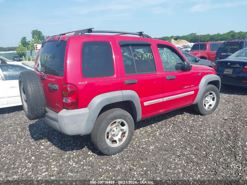 2002 Jeep Liberty Sport VIN: 1J4GL48K32W209617 Lot: 39716459