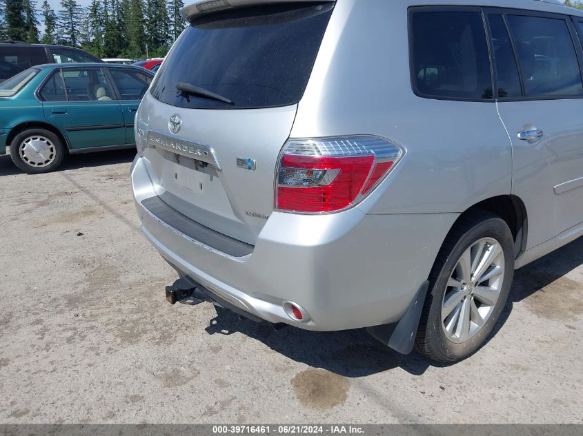 2008 Toyota Highlander Hybrid Limited VIN: JTEEW44A582020805 Lot: 39716461