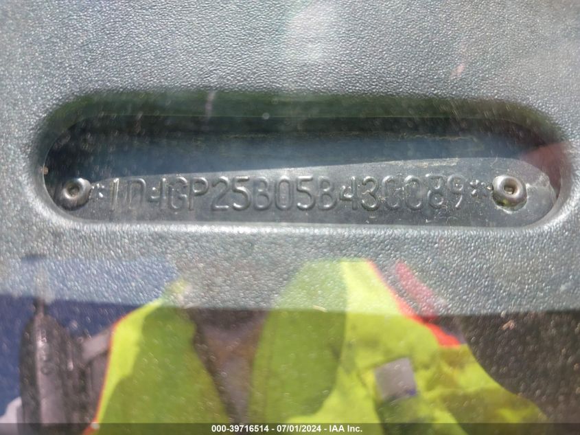 2005 Dodge Caravan Se VIN: 1D4GP25B05B430089 Lot: 39716514