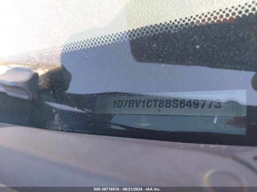 2011 Ram Ram 1500 Slt VIN: 1D7RV1CT8BS649773 Lot: 39716516
