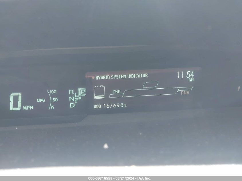 2010 Toyota Prius Iv VIN: JTDKN3DU9A0122804 Lot: 39716555