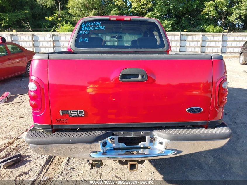 2002 Ford F150 Supercrew VIN: 1FTRW076X2KB74438 Lot: 39716559