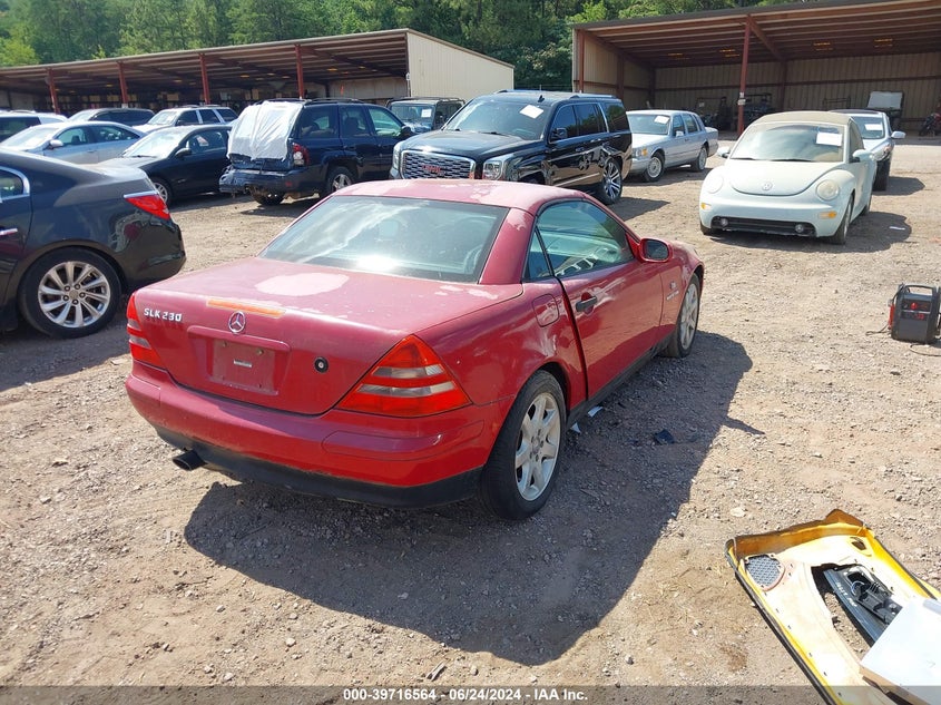 1998 Mercedes-Benz Slk 230 Kompressor VIN: WDBKK47F7WF023171 Lot: 39716564