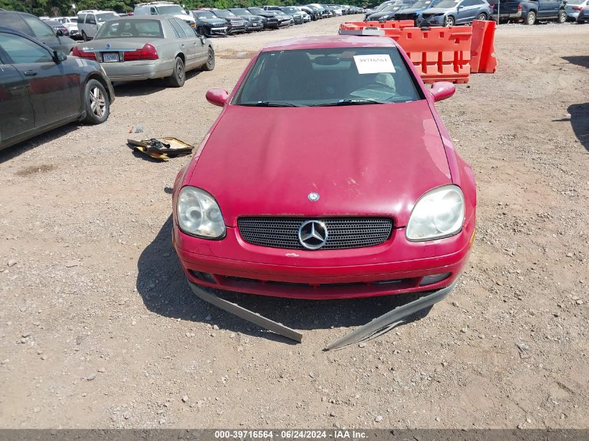 1998 Mercedes-Benz Slk 230 Kompressor VIN: WDBKK47F7WF023171 Lot: 39716564