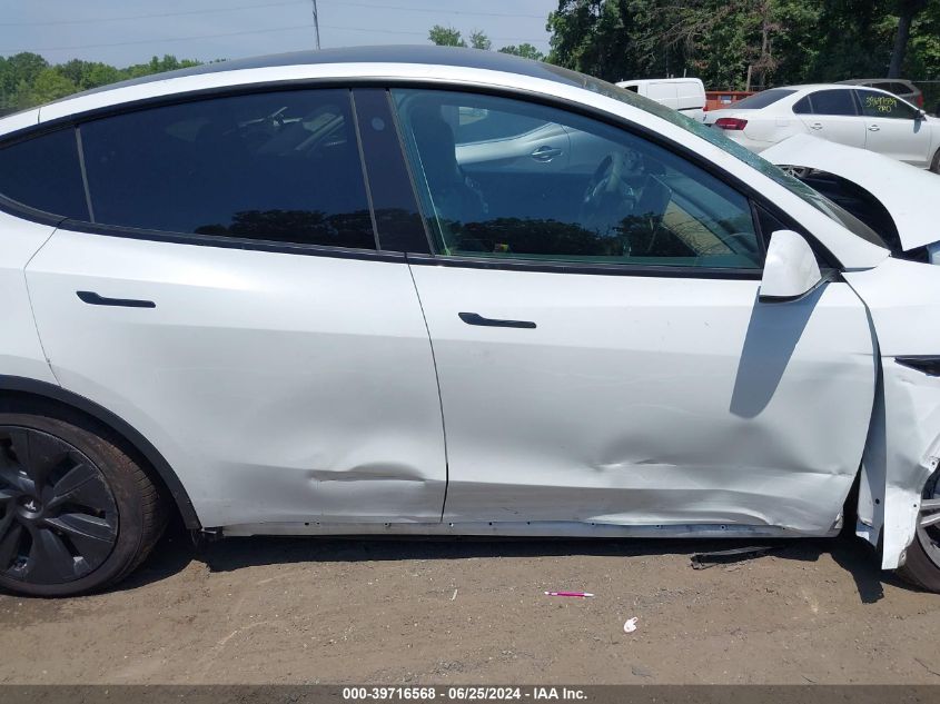 2021 Tesla Model Y Long Range Dual Motor All-Wheel Drive VIN: 5YJYGDEE4MF082347 Lot: 39716568