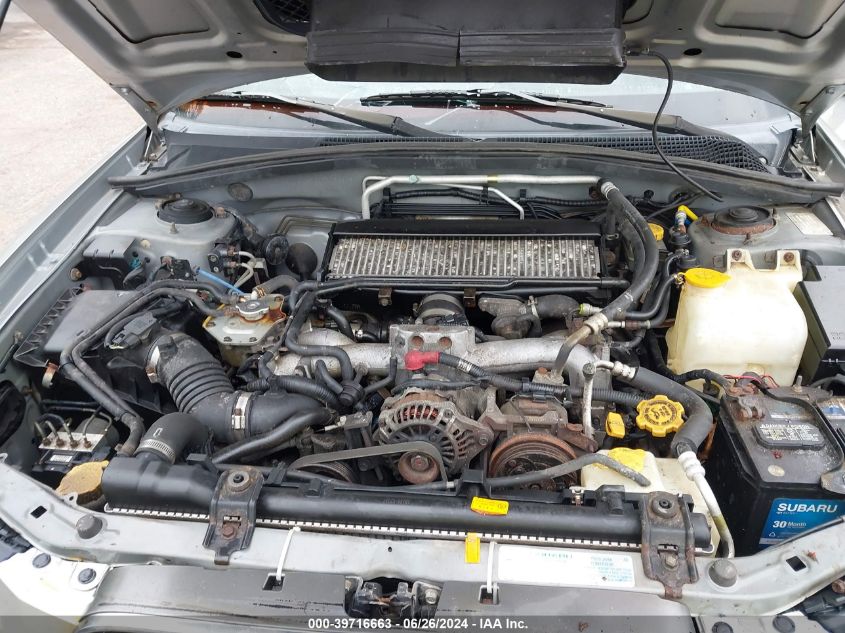 2005 Subaru Forester (Natl) 2.5Xt VIN: JF1SG69635H734645 Lot: 39716663