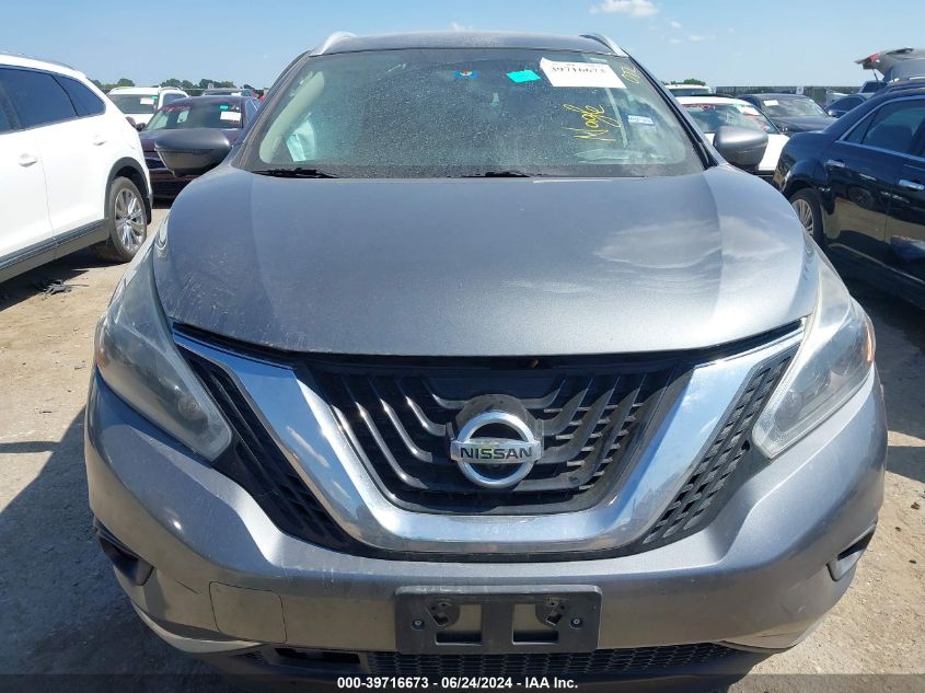 2018 Nissan Murano S/Sl/Sv/Platinum VIN: 5N1AZ2MG2JN160202 Lot: 39716673