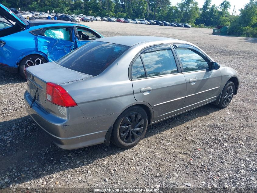 2004 Honda Civic Lx VIN: 2HGES16554H623741 Lot: 39716730