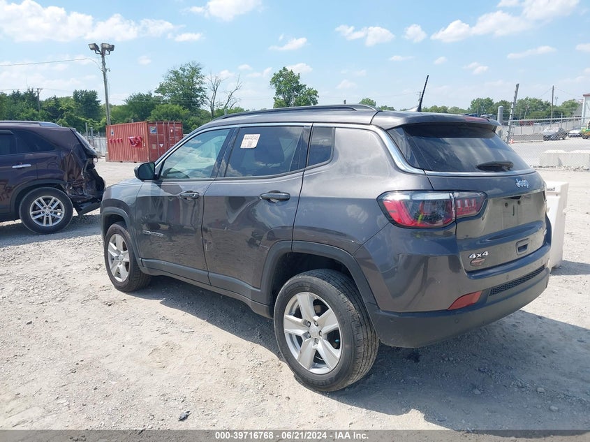 VIN 3C4NJDBB4NT102470 2022 JEEP COMPASS LATITUDE 4X4