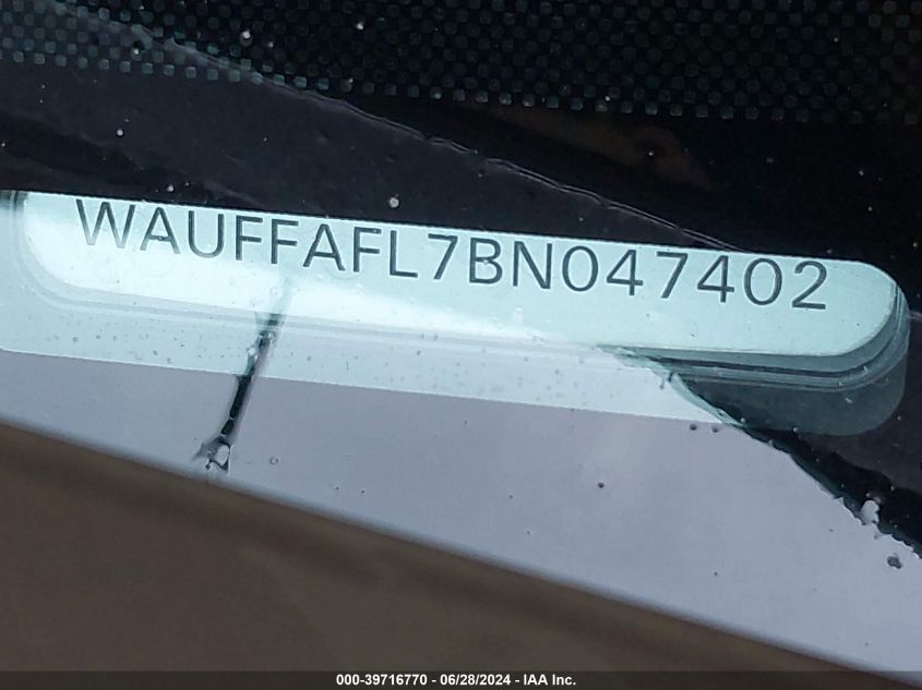 2011 Audi A4 2.0T Premium Plus VIN: WAUFFAFL7BN047402 Lot: 39716770