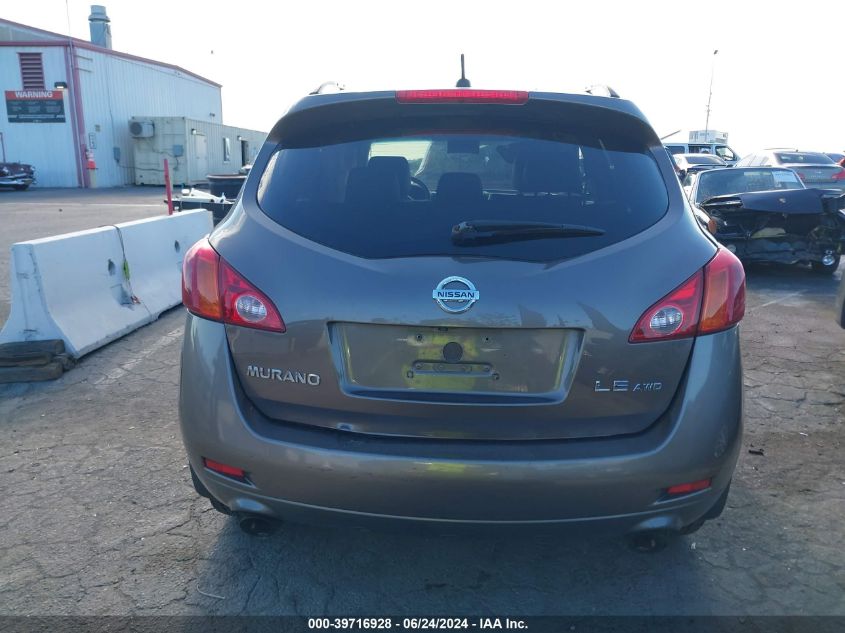 2009 Nissan Murano Le VIN: JN8AZ18W19W138038 Lot: 39716928