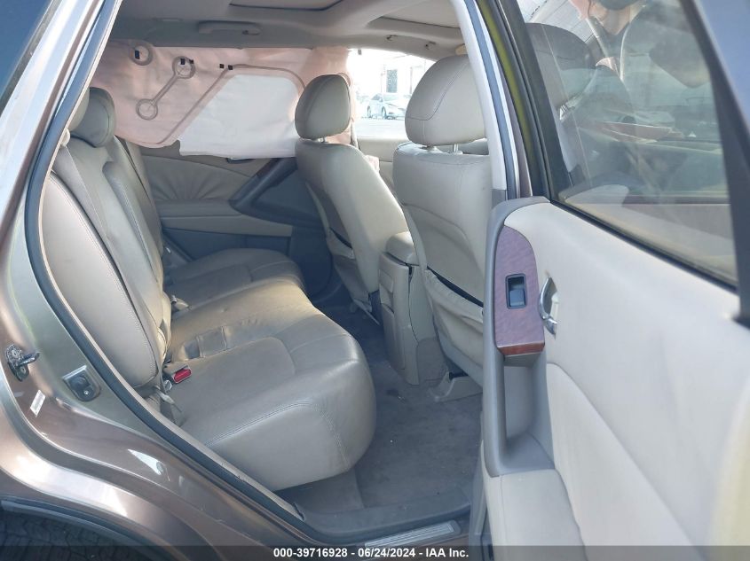 2009 Nissan Murano Le VIN: JN8AZ18W19W138038 Lot: 39716928