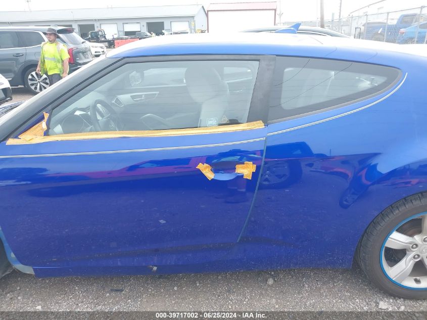 2012 Hyundai Veloster Base W/Gray VIN: KMHTC6AD8CU030123 Lot: 39717002