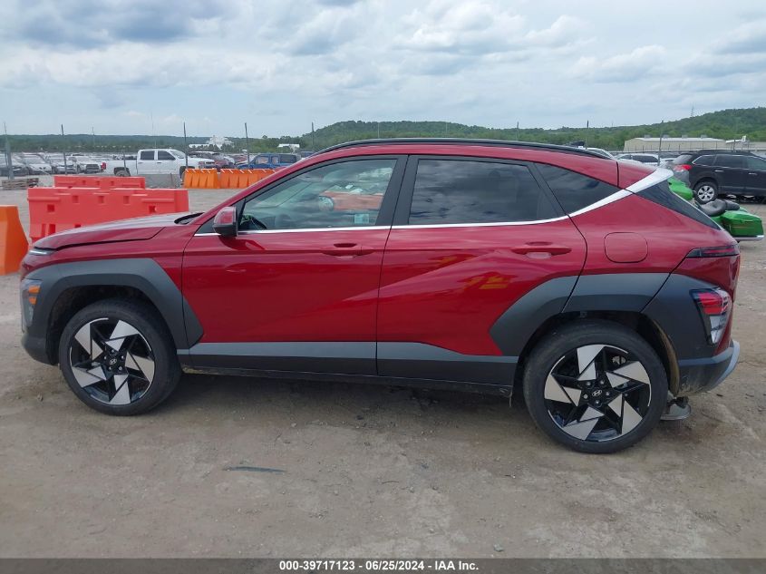 2024 Hyundai Kona Limited VIN: KM8HECA37RU090795 Lot: 39717123