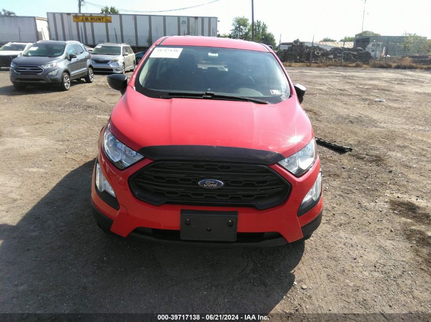 2021 Ford Ecosport S VIN: MAJ6S3FL8MC418727 Lot: 39717138