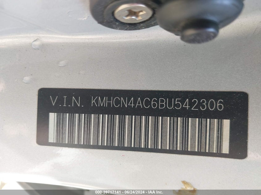 2011 Hyundai Accent Gls VIN: KMHCN4AC6BU542306 Lot: 39717141