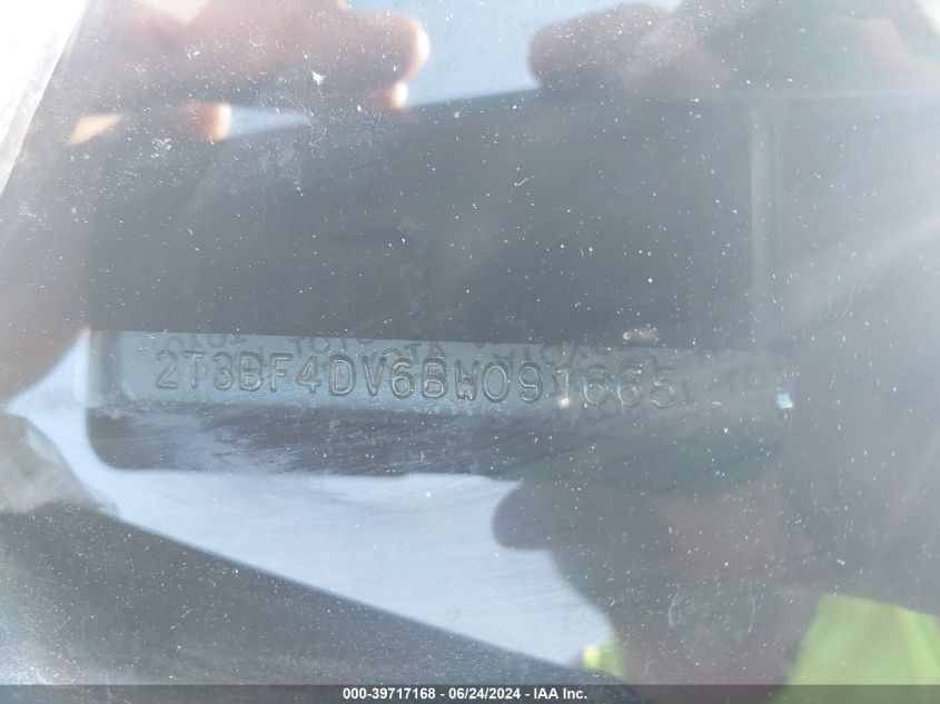 2011 Toyota Rav4 VIN: 2T3BF4DV6BW091665 Lot: 39717168