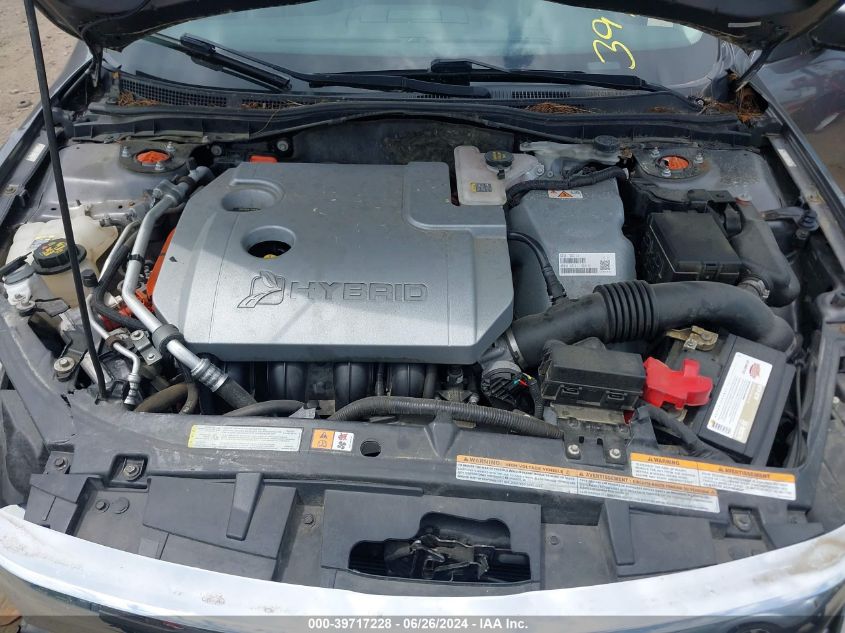 2012 Ford Fusion Hybrid VIN: 3FADP0L37CR227750 Lot: 39717228